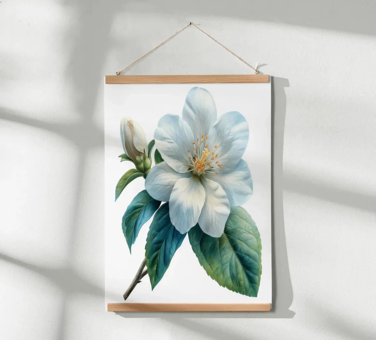 Fiore di gelsomino 3 poster con telaio in legno da Bold Blooms