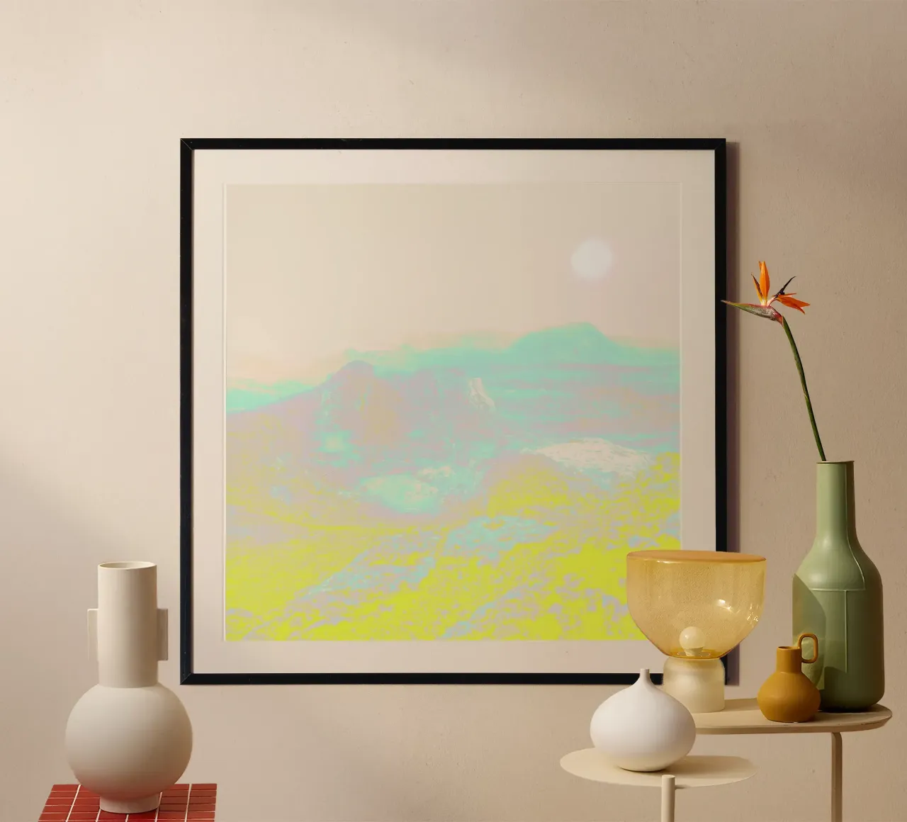 Another World poster con telaio in alluminio da Ruei