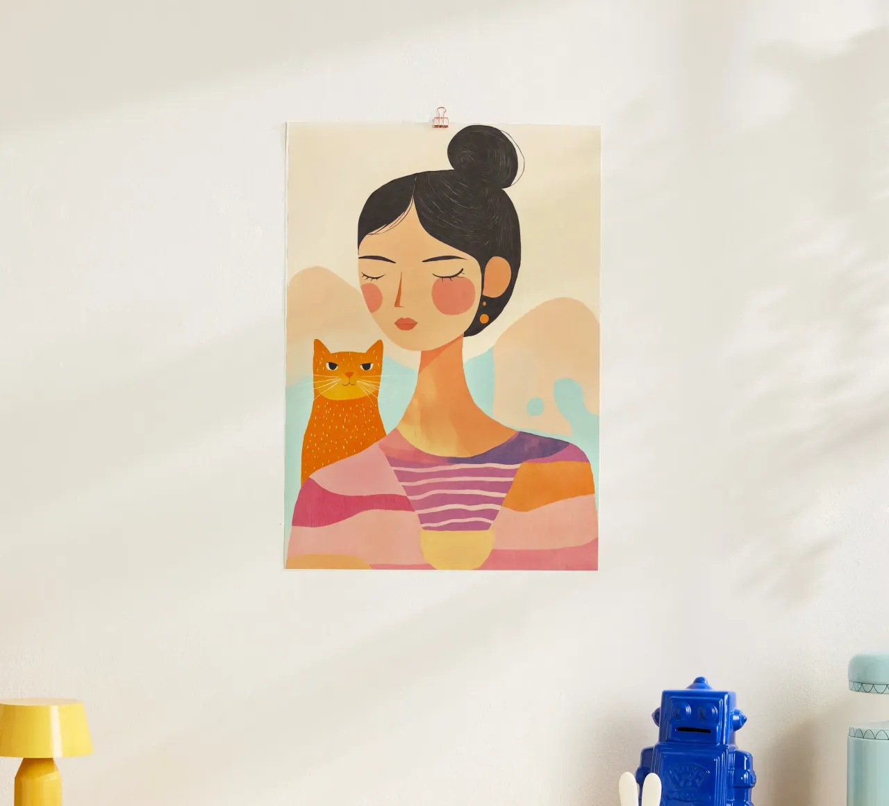 Tagliare la donna gatto carta hahnemühle da Andrea Haase Modern Home