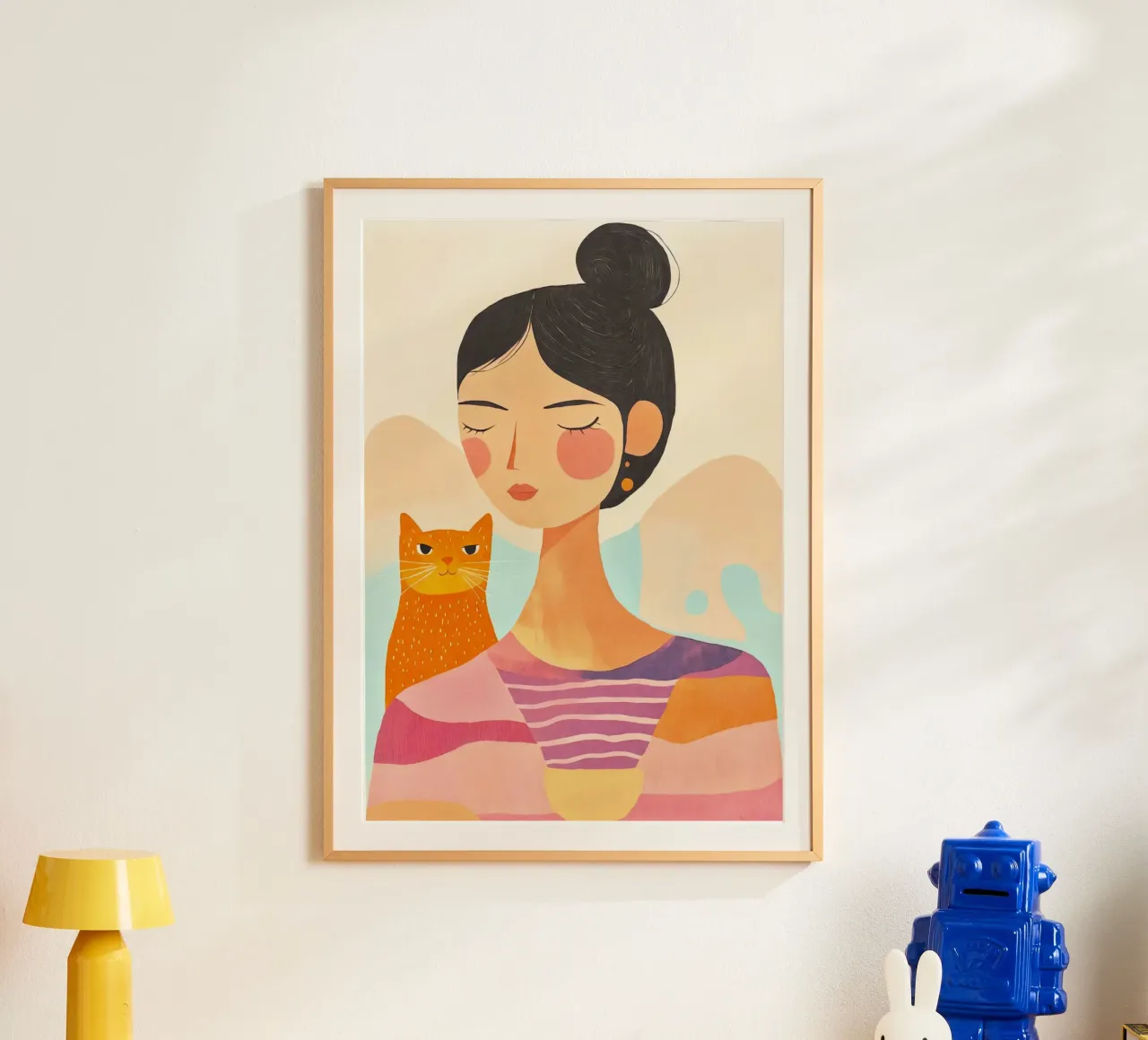 Tagliare la donna gatto carta hahnemühle da Andrea Haase Modern Home