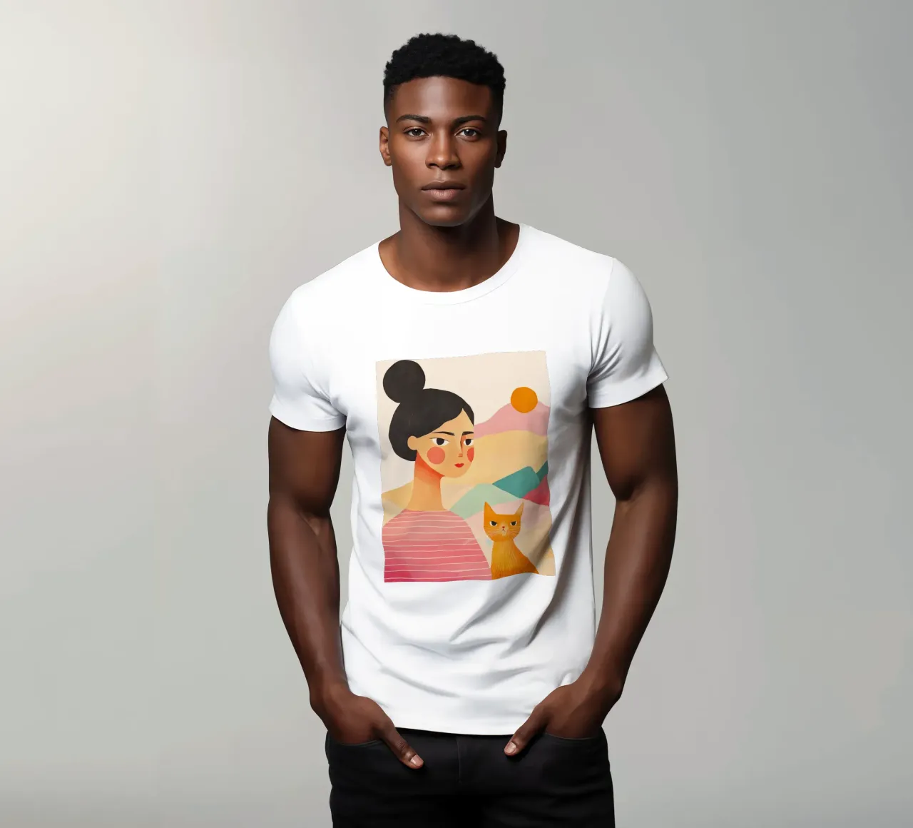 Accogliente signora dei gatti t-shirt da Andrea Haase Modern Home