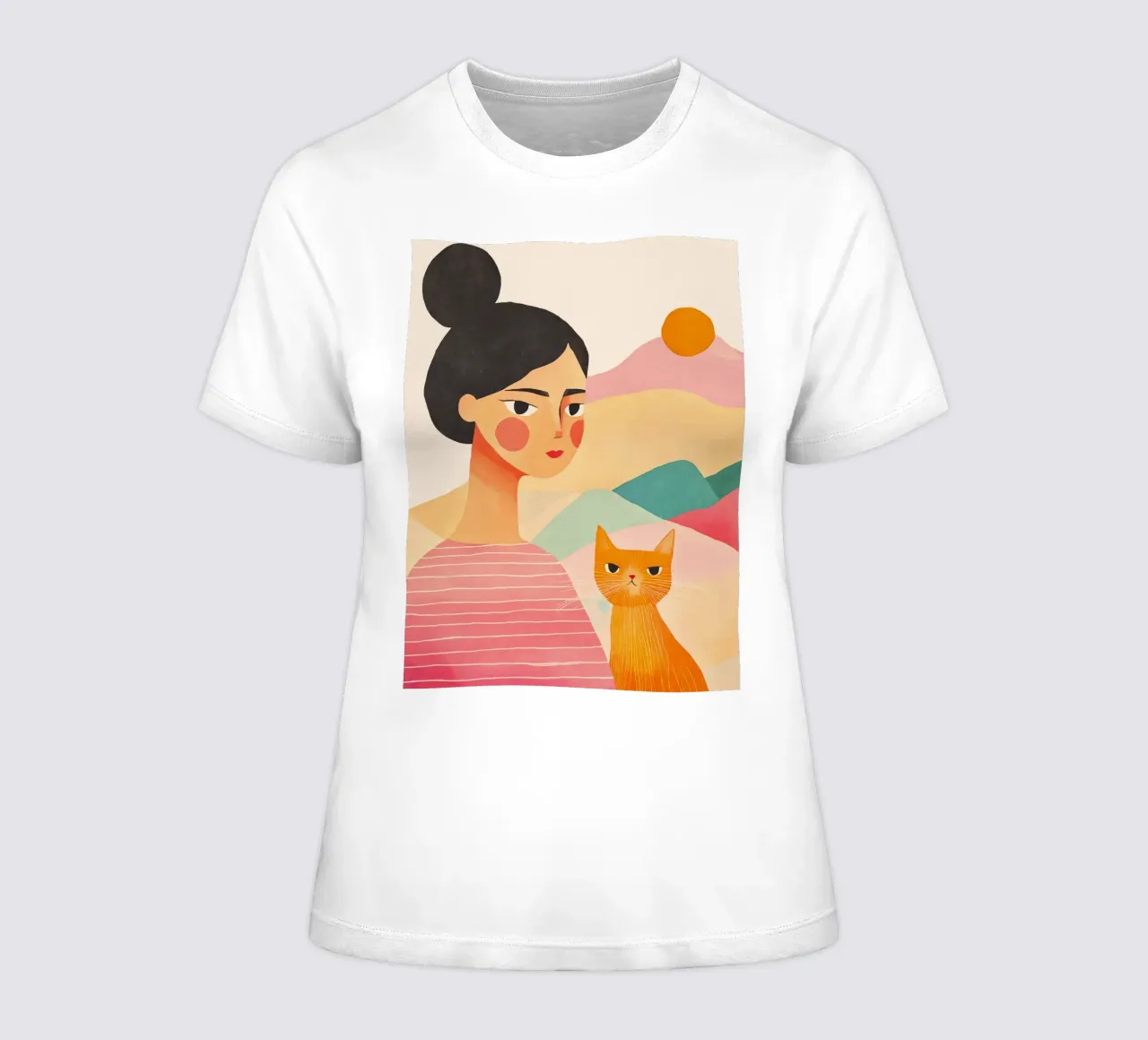 Accogliente signora dei gatti t-shirt da donna da Andrea Haase Modern Home