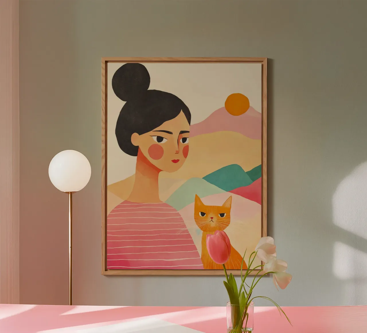 Accogliente signora dei gatti alluminio dibond da Andrea Haase Modern Home