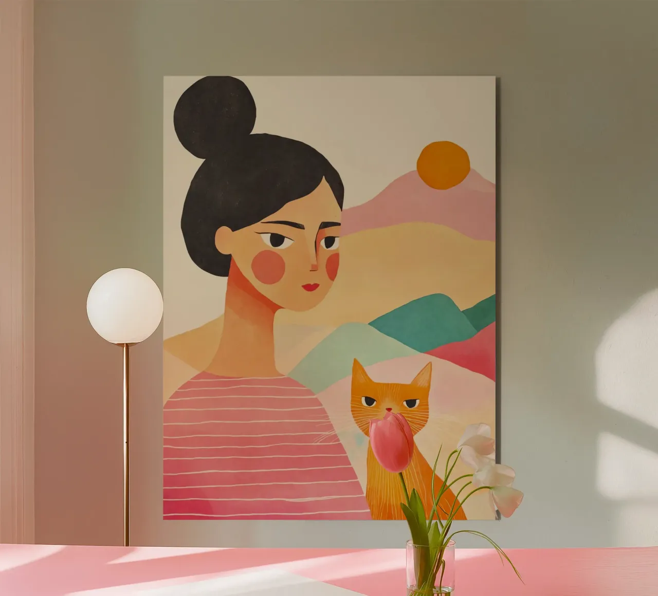 Accogliente signora dei gatti alluminio dibond da Andrea Haase Modern Home