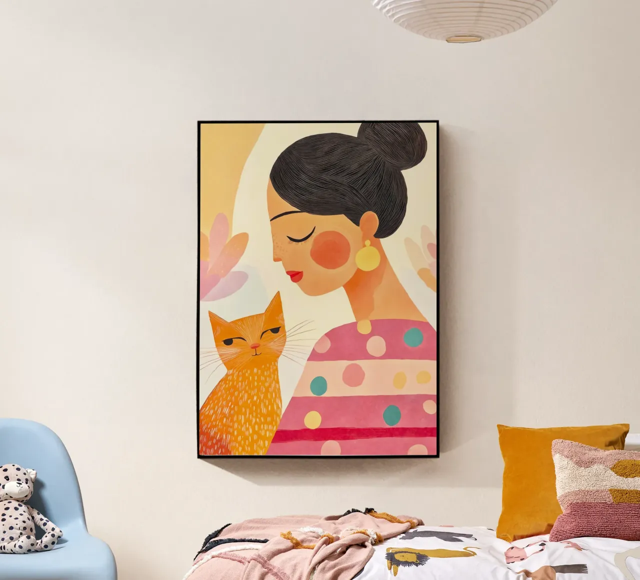 La signora dei gatti plexiglass da Andrea Haase Modern Home