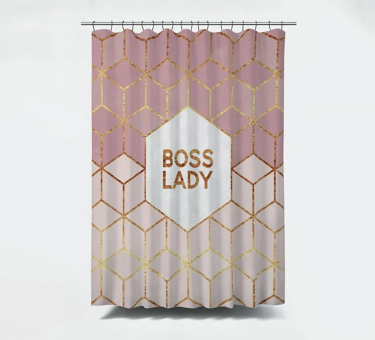 Boss Lady shower curtain by Elisabeth Fredriksson