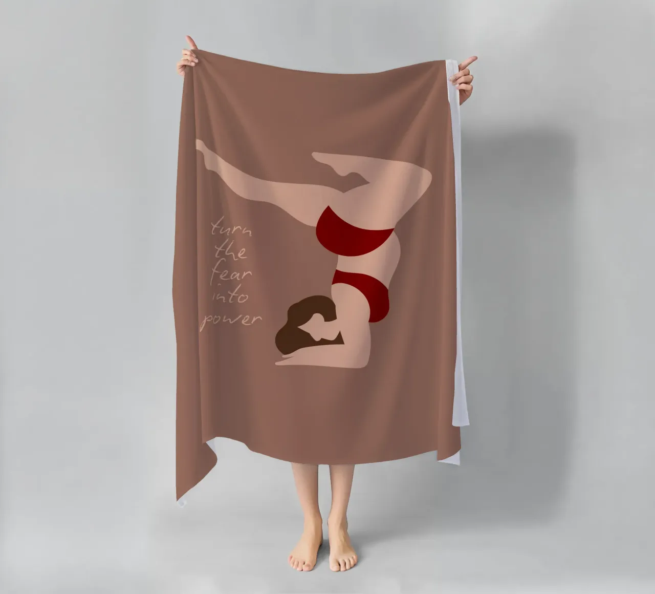 turn the fear into power beach towel by ArtDesign by KBK