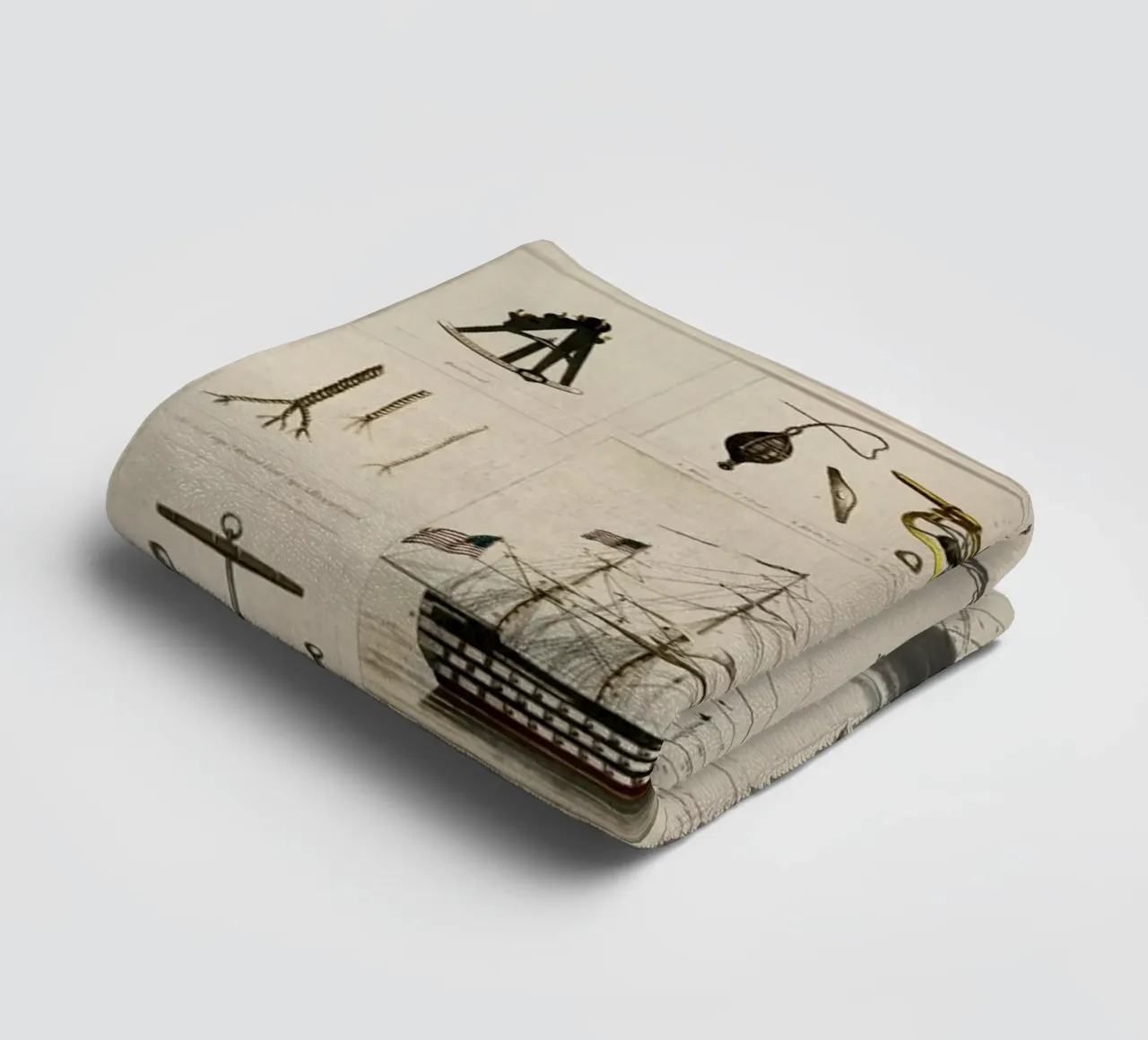 Collage vintage a tema nautico Discovery asciugamano da bagno da Andrea Haase Vintage World