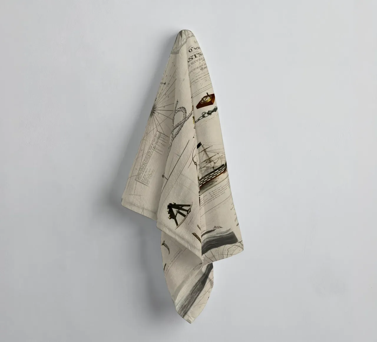 Collage vintage a tema nautico Discovery asciugamano da bagno da Andrea Haase Vintage World