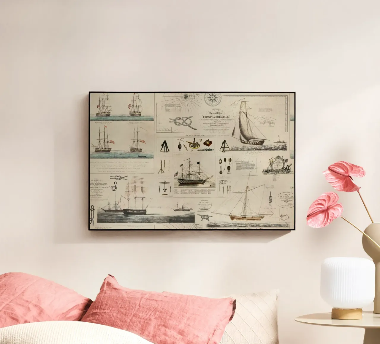 Collage vintage a tema nautico Discovery plexiglass da Andrea Haase Vintage World