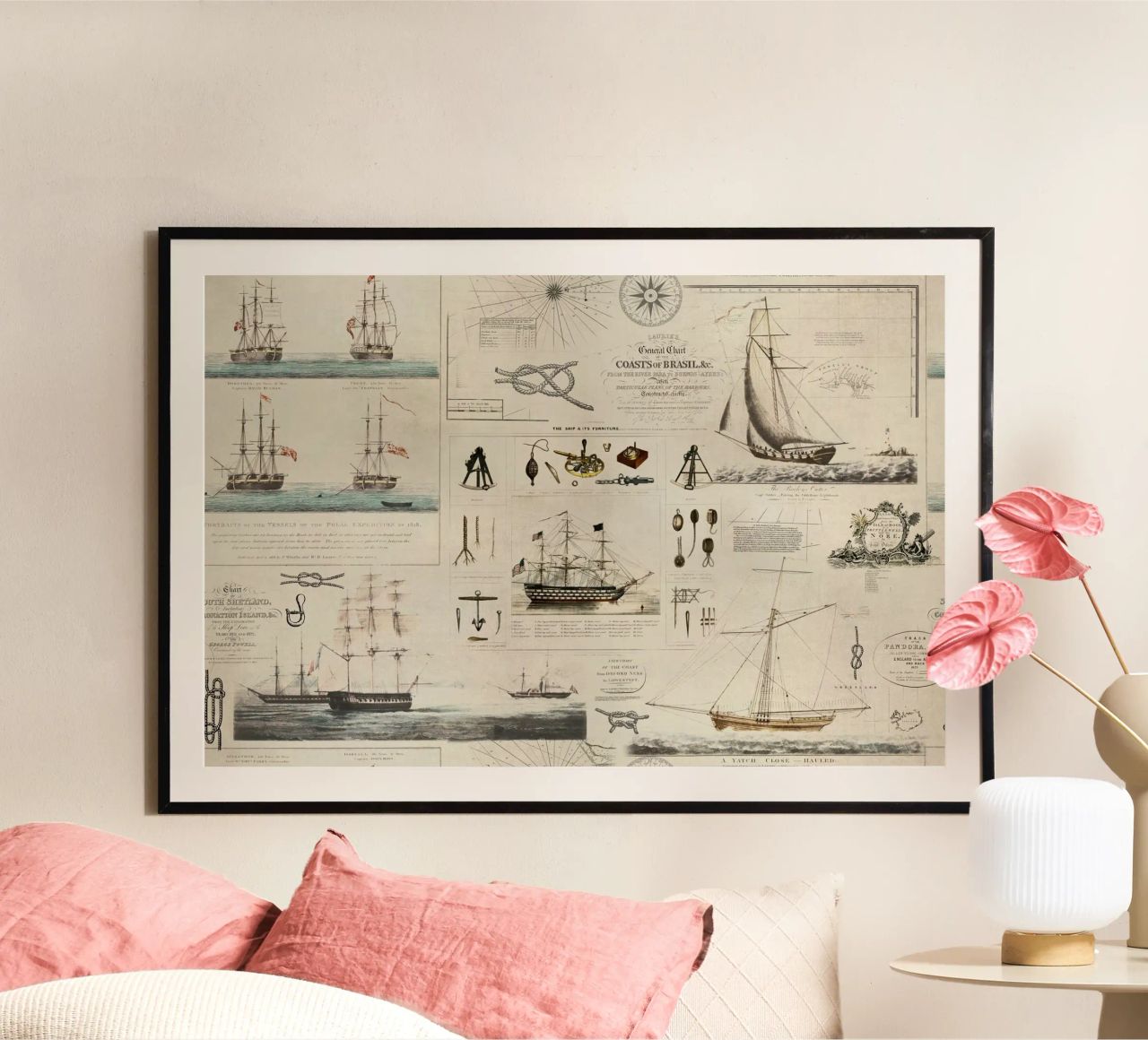 Vintage Discovery Nautical Theme Collage poster by Andrea Haase Vintage World