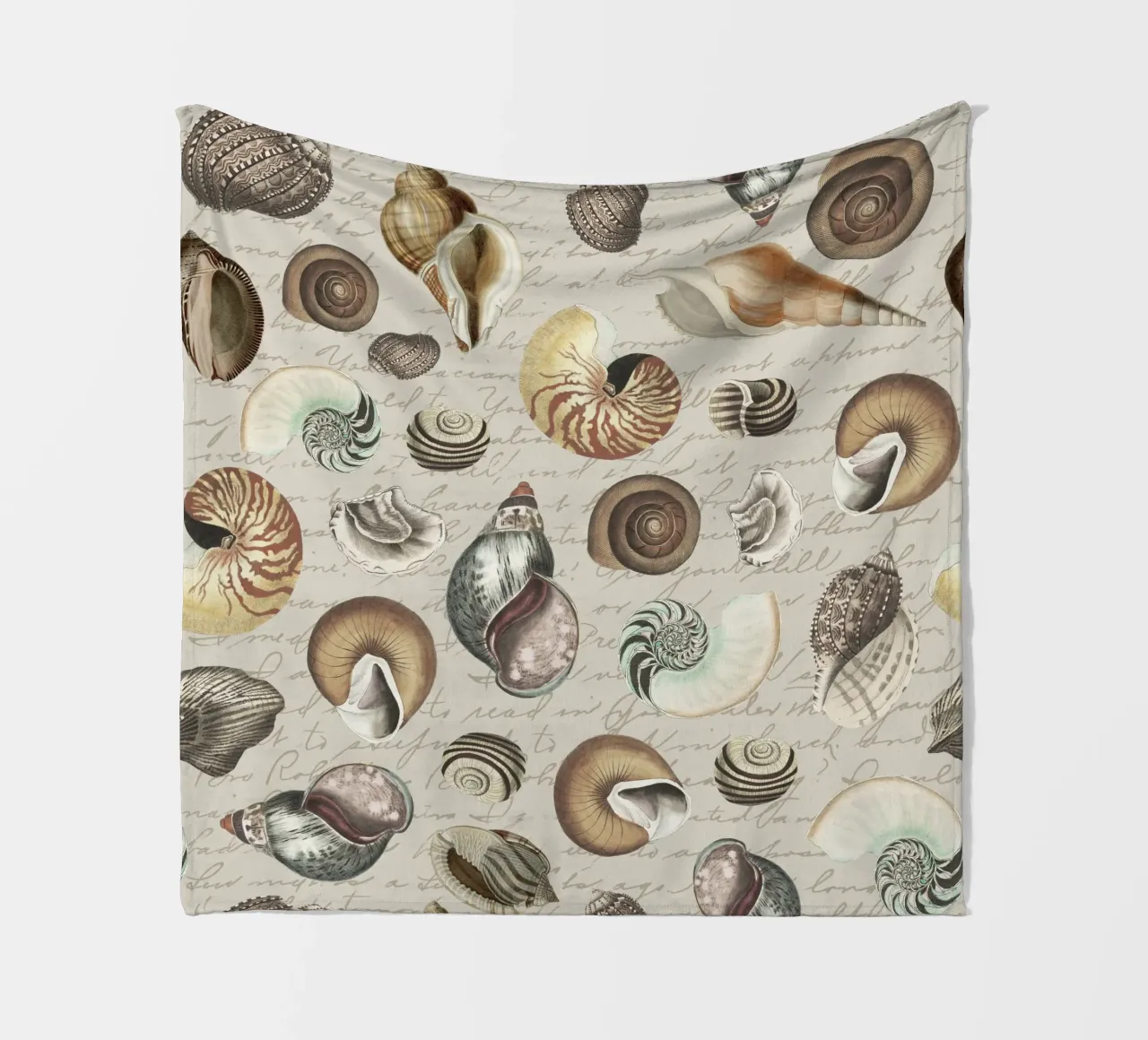 Conchiglie nostalgiche Beige coperta in pile da Andrea Haase Vintage World
