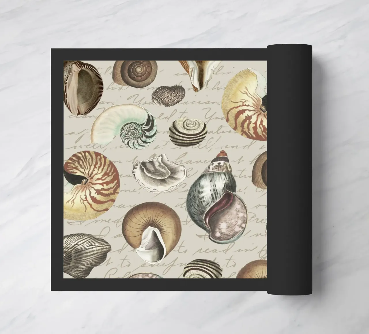 Nostalgische Zeeschelpen Beige deurmat van Andrea Haase Vintage World