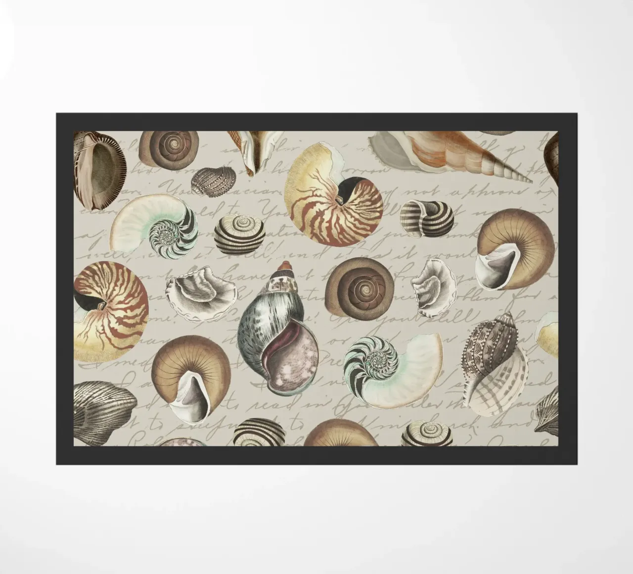 Nostalgische Zeeschelpen Beige deurmat van Andrea Haase Vintage World