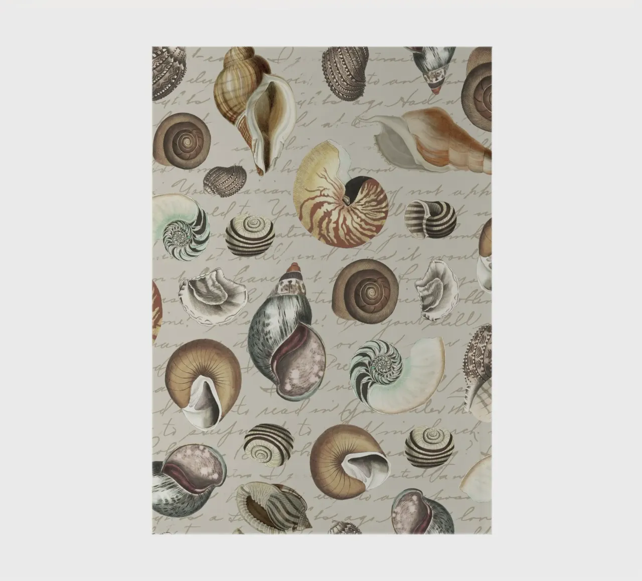 Nostalgic Seashells Beige notebook by Andrea Haase Vintage World