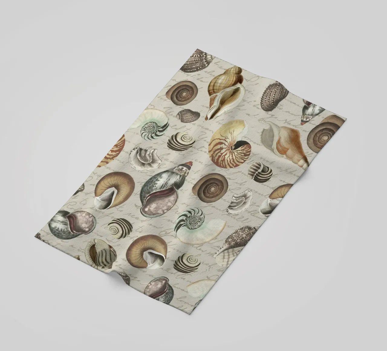 Nostalgic Seashells Beige telo mare da Andrea Haase Vintage World