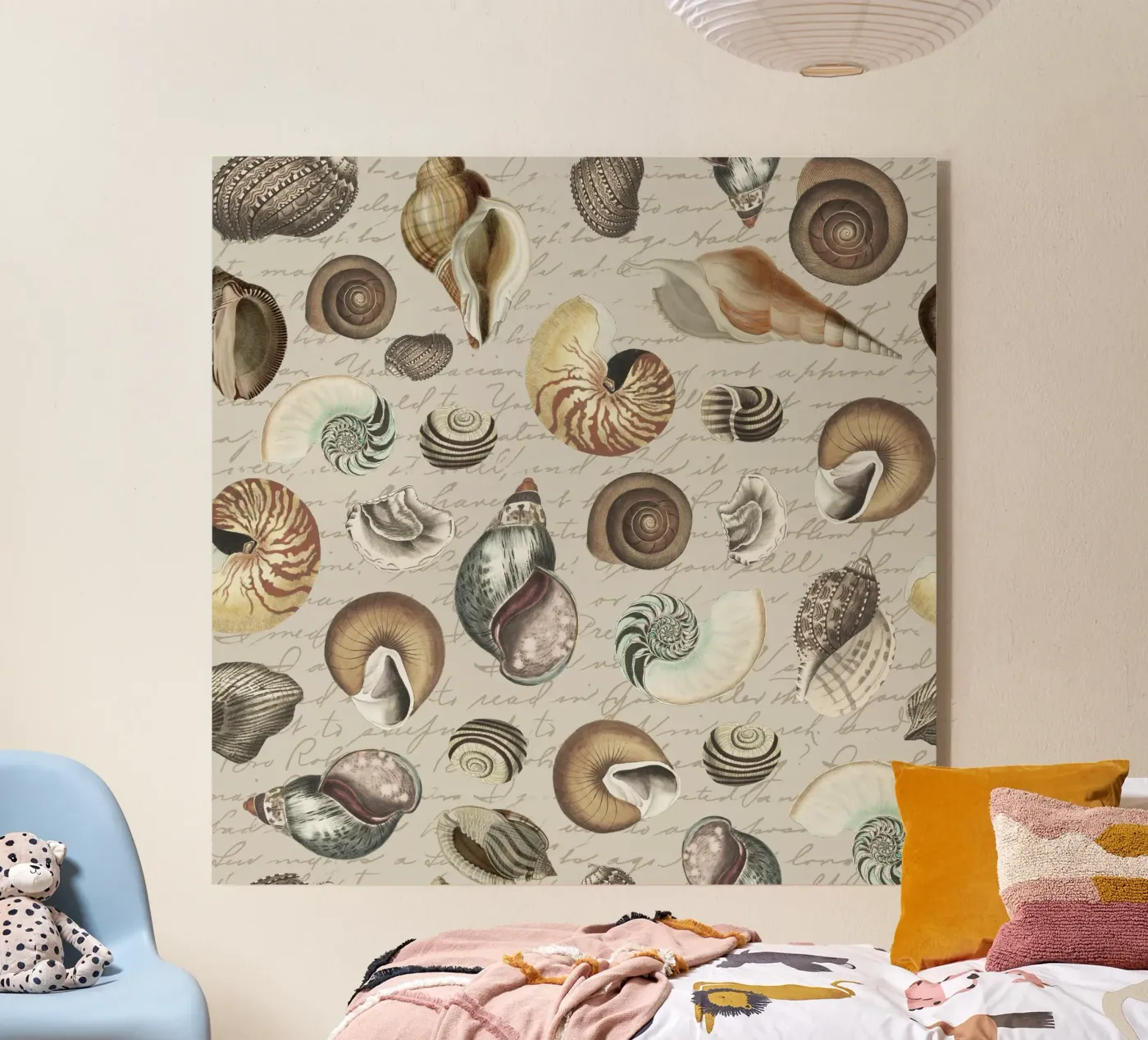 Nostalgische Zeeschelpen Beige acryl van Andrea Haase Vintage World