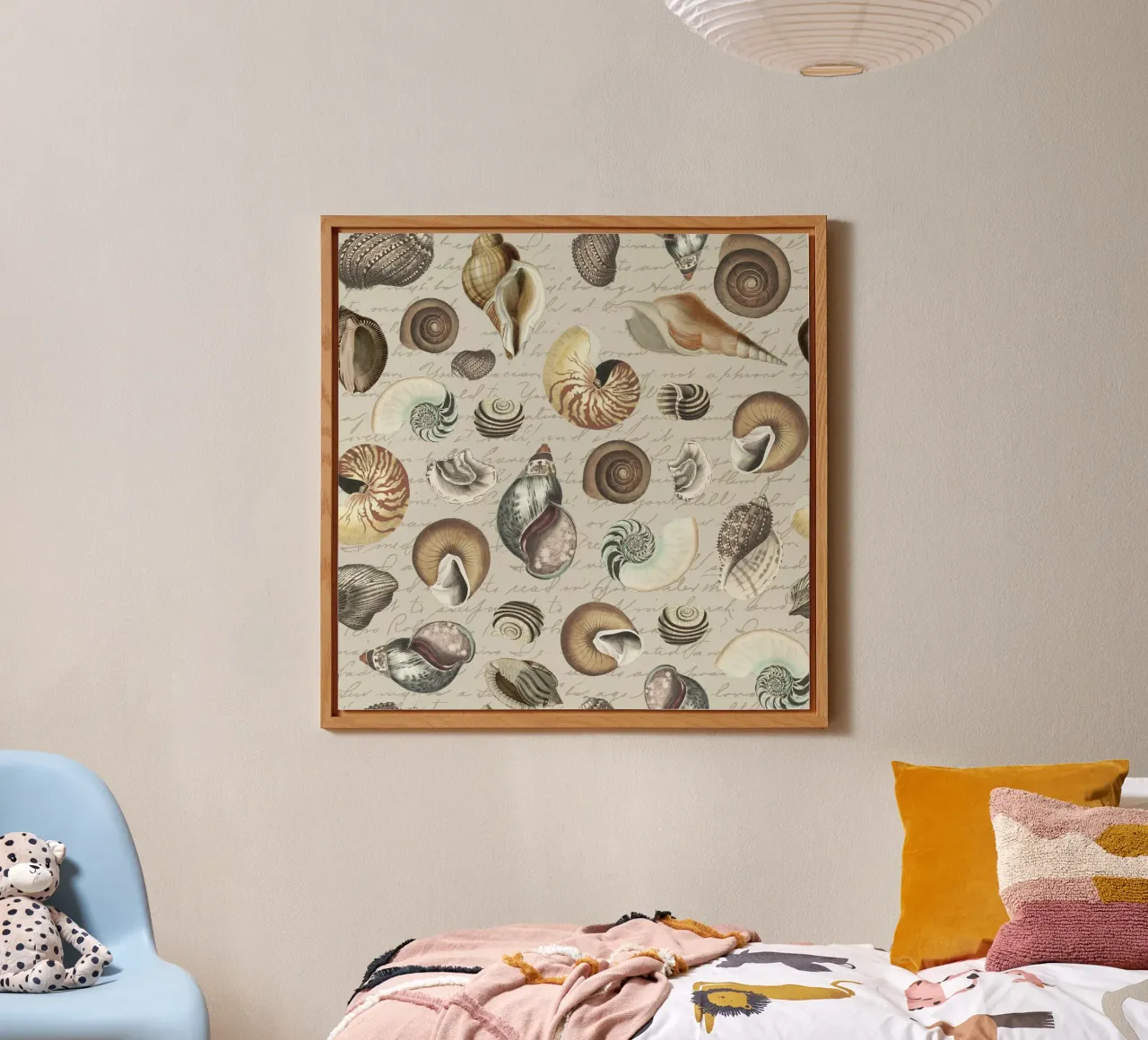 Conchiglie nostalgiche Beige alluminio dibond da Andrea Haase Vintage World