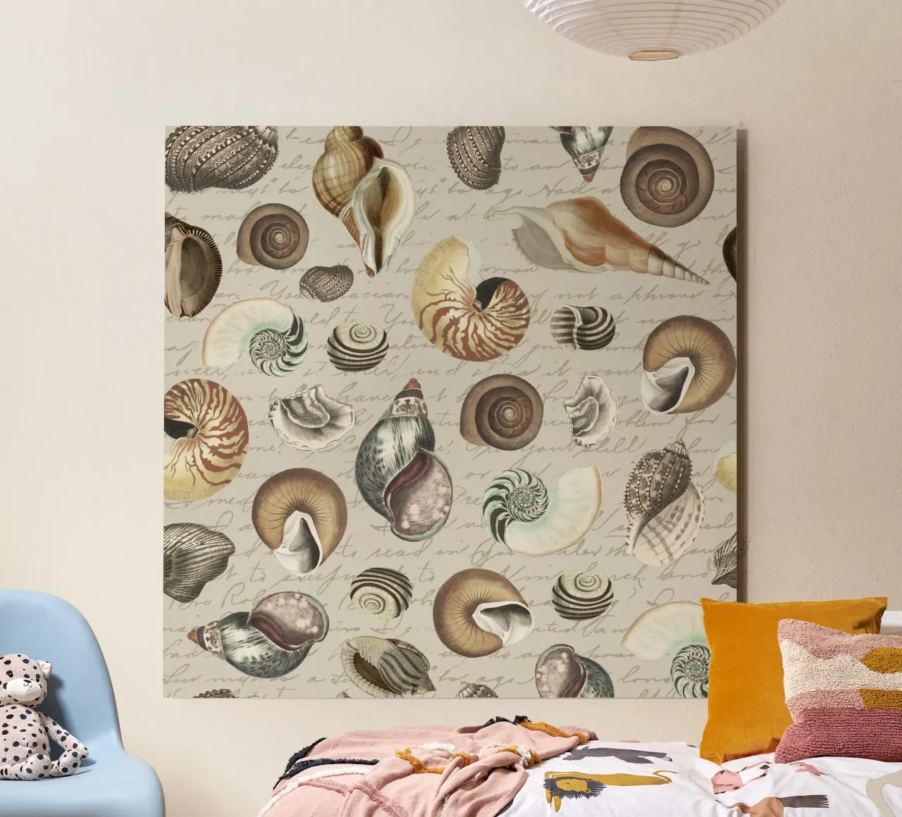 Conchiglie nostalgiche Beige alluminio dibond da Andrea Haase Vintage World