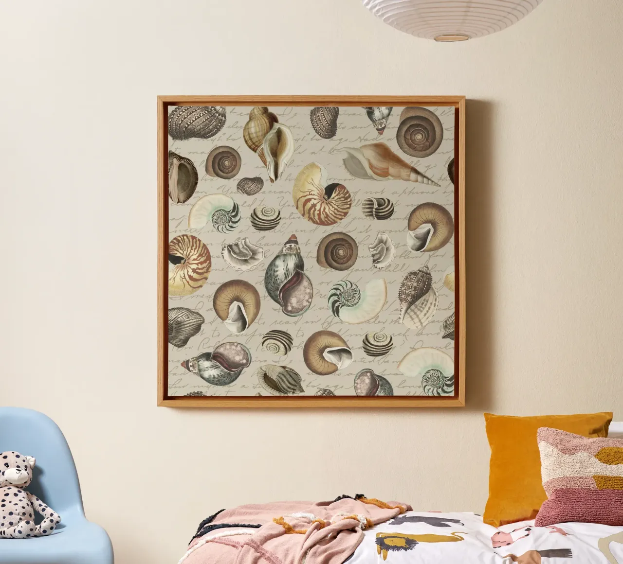 Nostalgic Seashells Beige canvas by Andrea Haase Vintage World