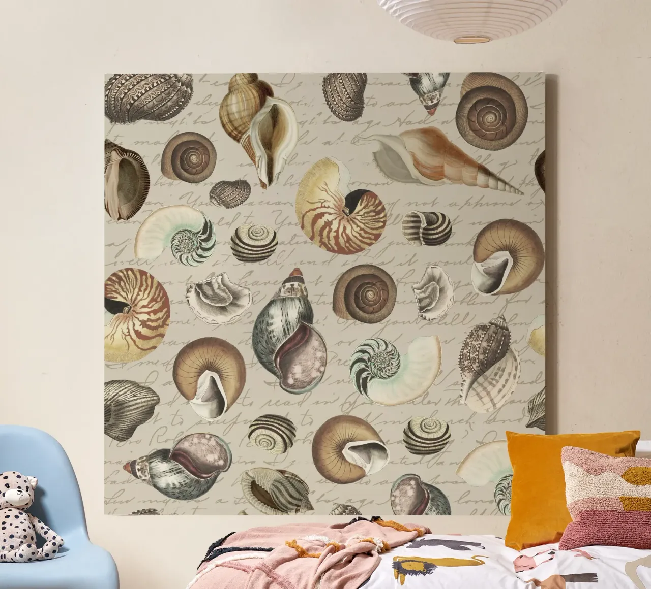 Nostalgic Seashells Beige canvas by Andrea Haase Vintage World