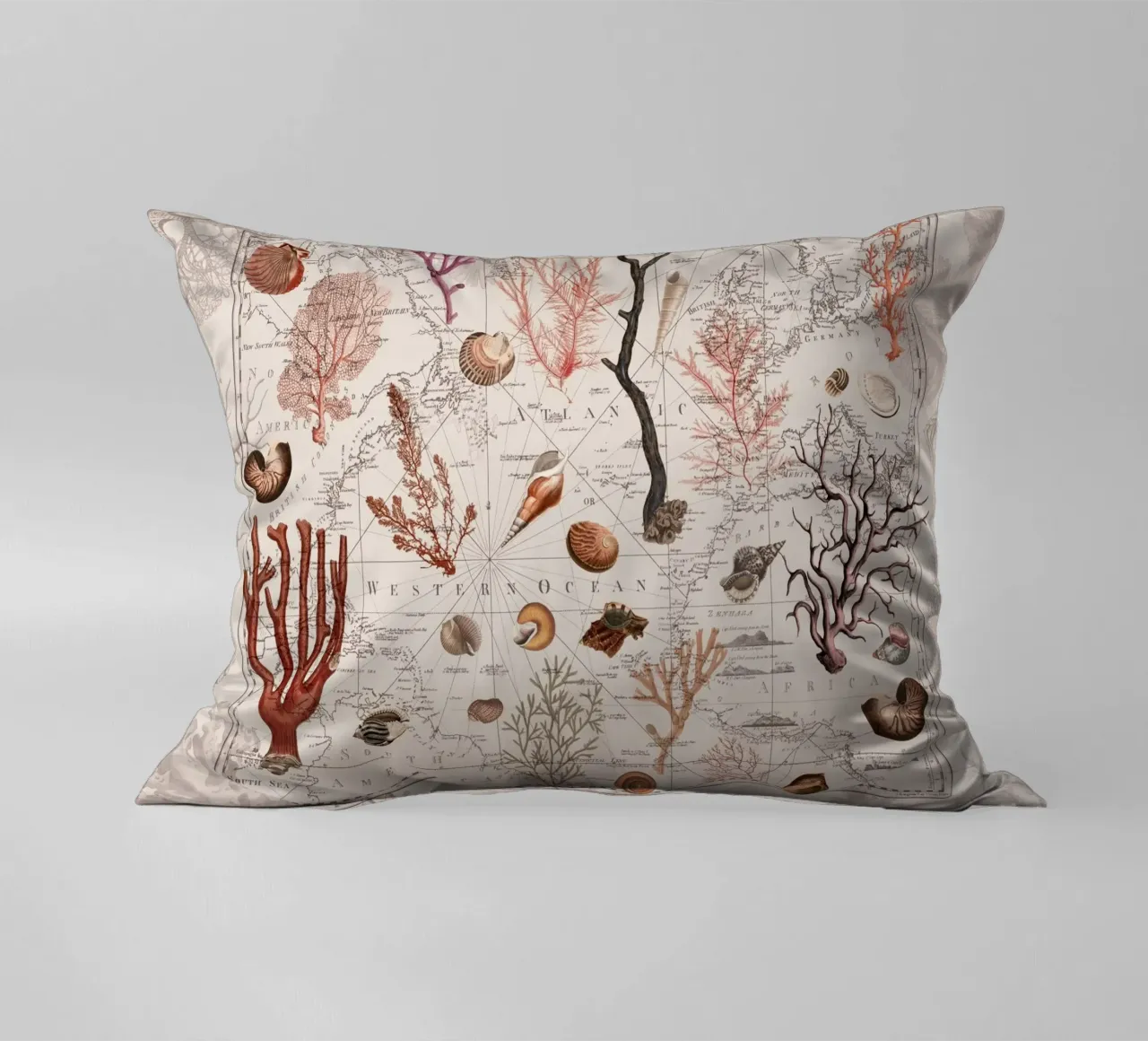 Nostalgia dell'oceano vintage cuscino da Andrea Haase Vintage World