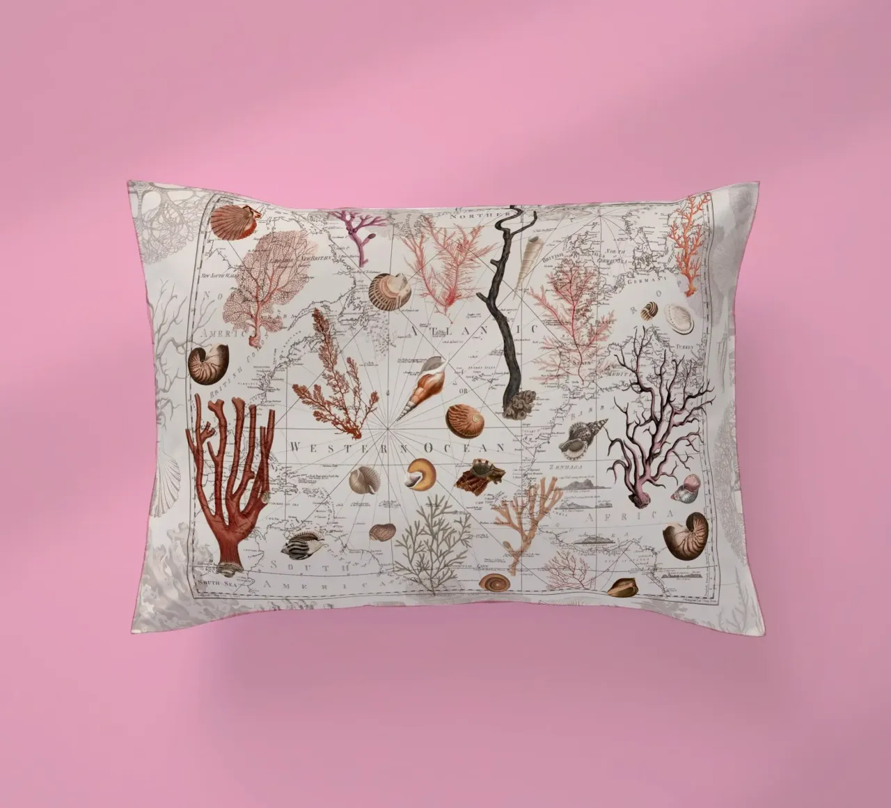 Nostalgia dell'oceano vintage cuscino da Andrea Haase Vintage World
