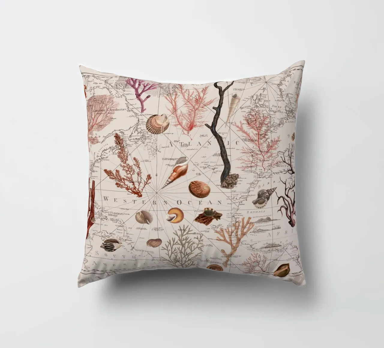 Nostalgia dell'oceano vintage cuscino da Andrea Haase Vintage World