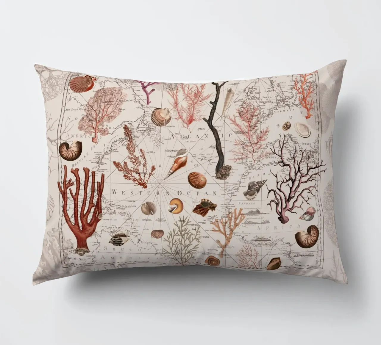 Nostalgia dell'oceano vintage cuscino da Andrea Haase Vintage World
