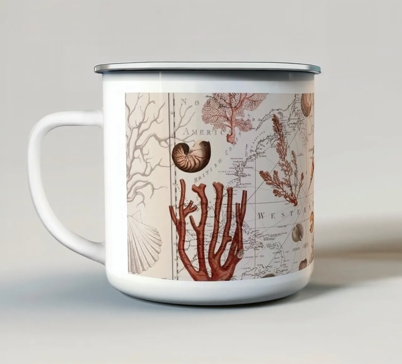 Nostalgia dell'oceano vintage tazza in smalto da Andrea Haase Vintage World