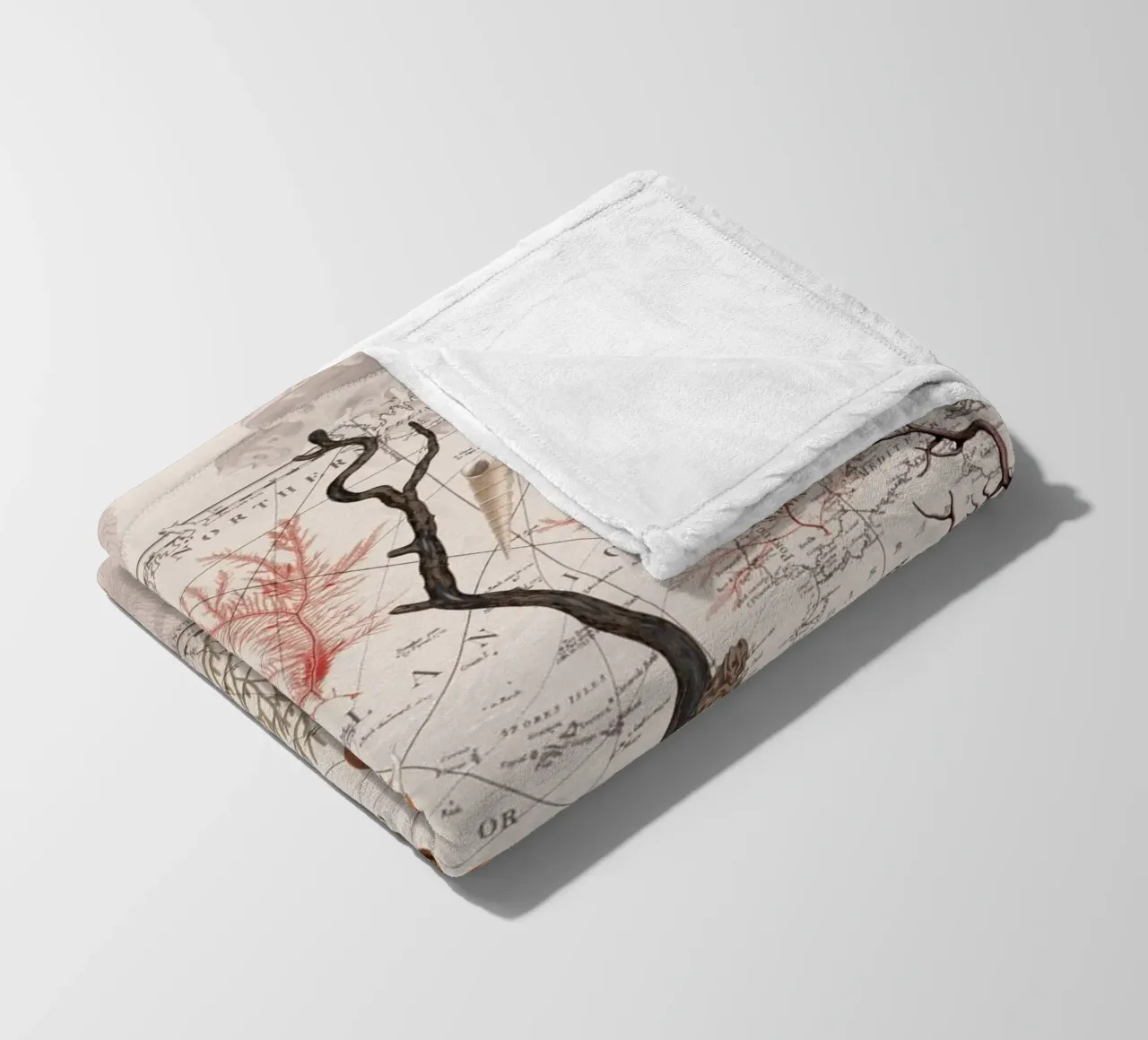 Nostalgia dell'oceano vintage coperta in pile da Andrea Haase Vintage World