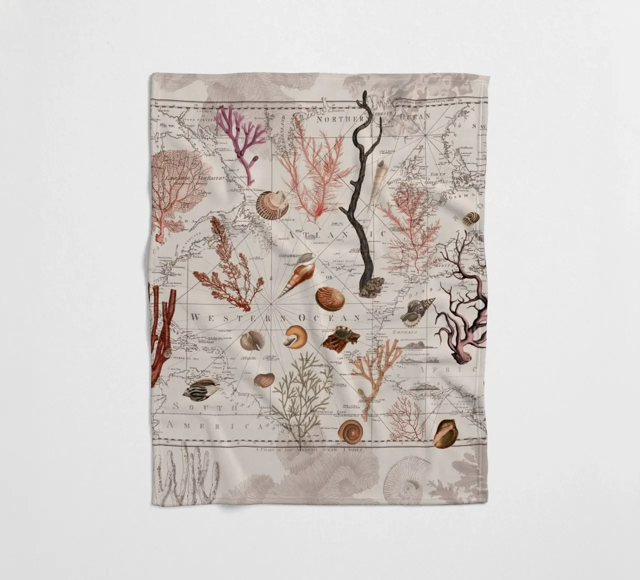 Nostalgia dell'oceano vintage coperta in pile da Andrea Haase Vintage World