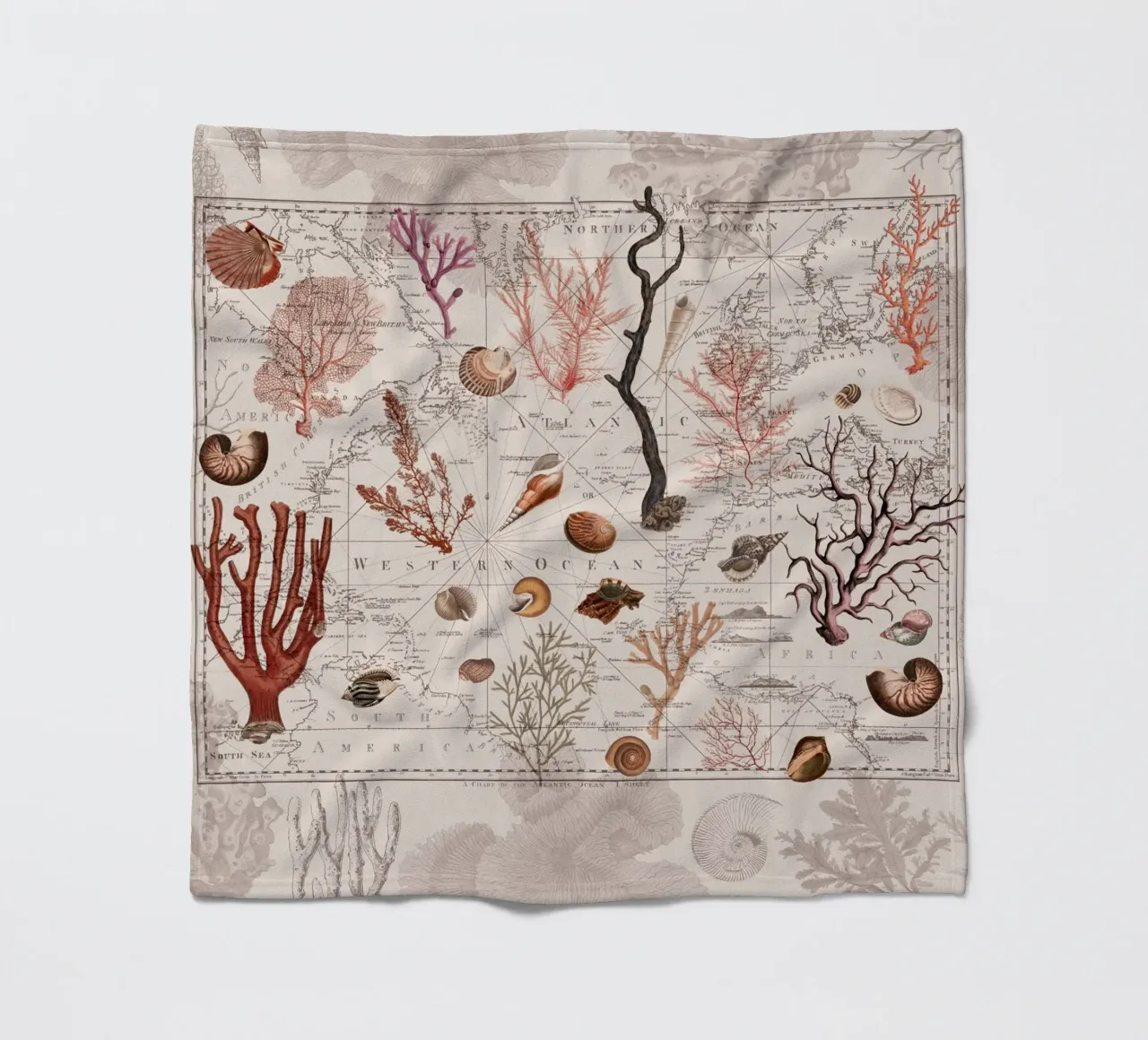 Nostalgia dell'oceano vintage coperta in pile da Andrea Haase Vintage World