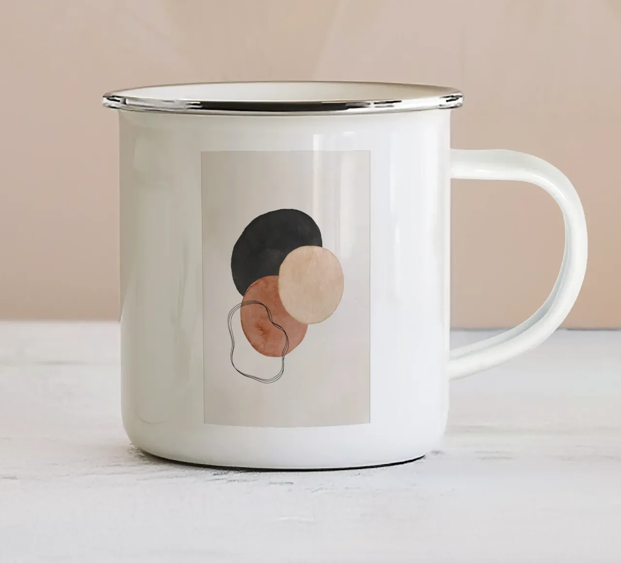 Marrone celeste 01 tazza in smalto da WijdevenPrints