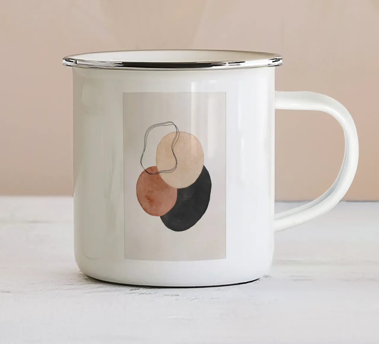 Marrone celeste 02 tazza in smalto da WijdevenPrints