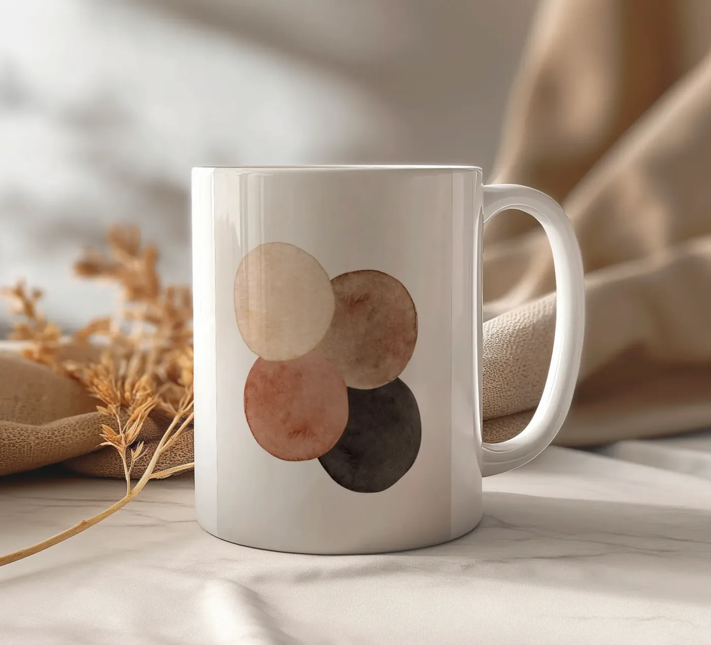 Celestial Brown 06 ceramic mug by WijdevenPrints