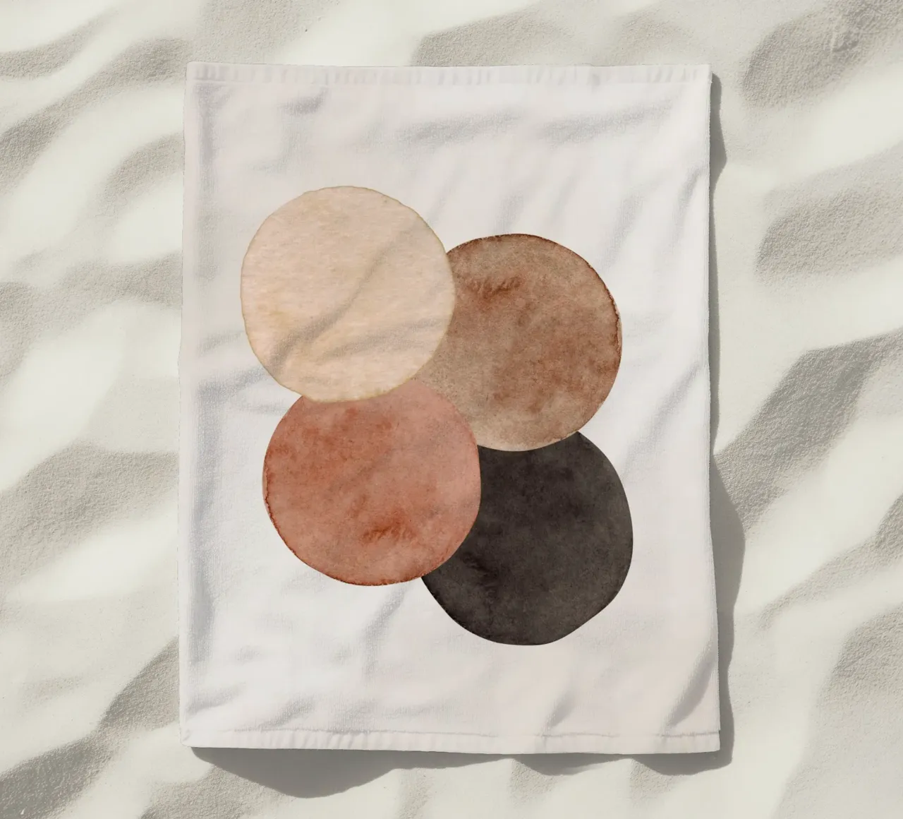 Celestial Brown 06 beach towel by WijdevenPrints