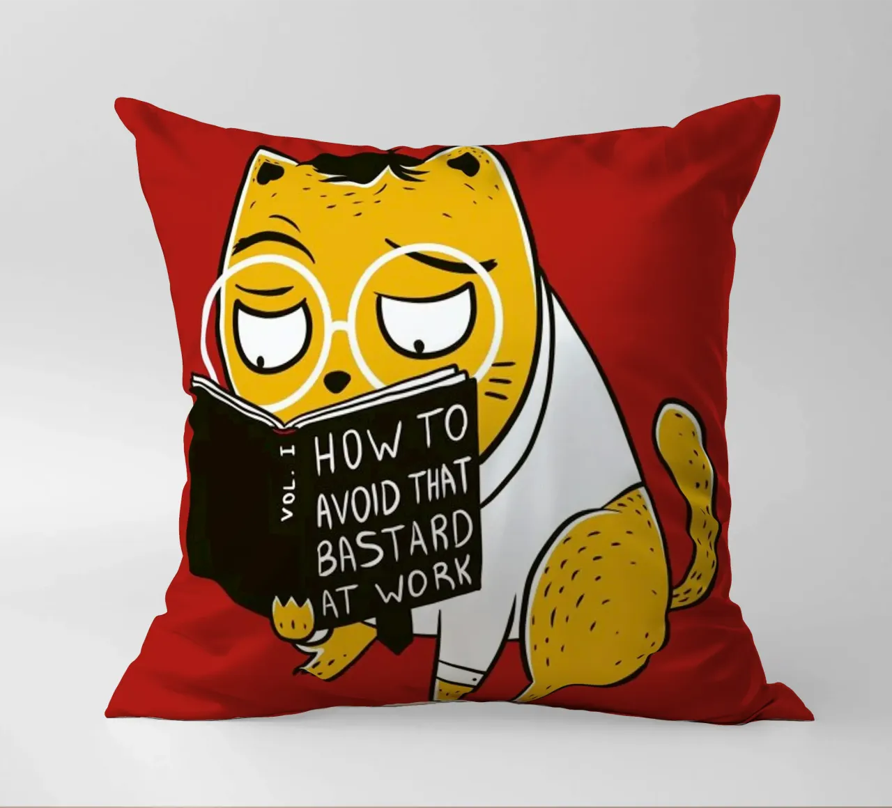 Avoid That Bastard at Work cuscino da Tobe Fonseca