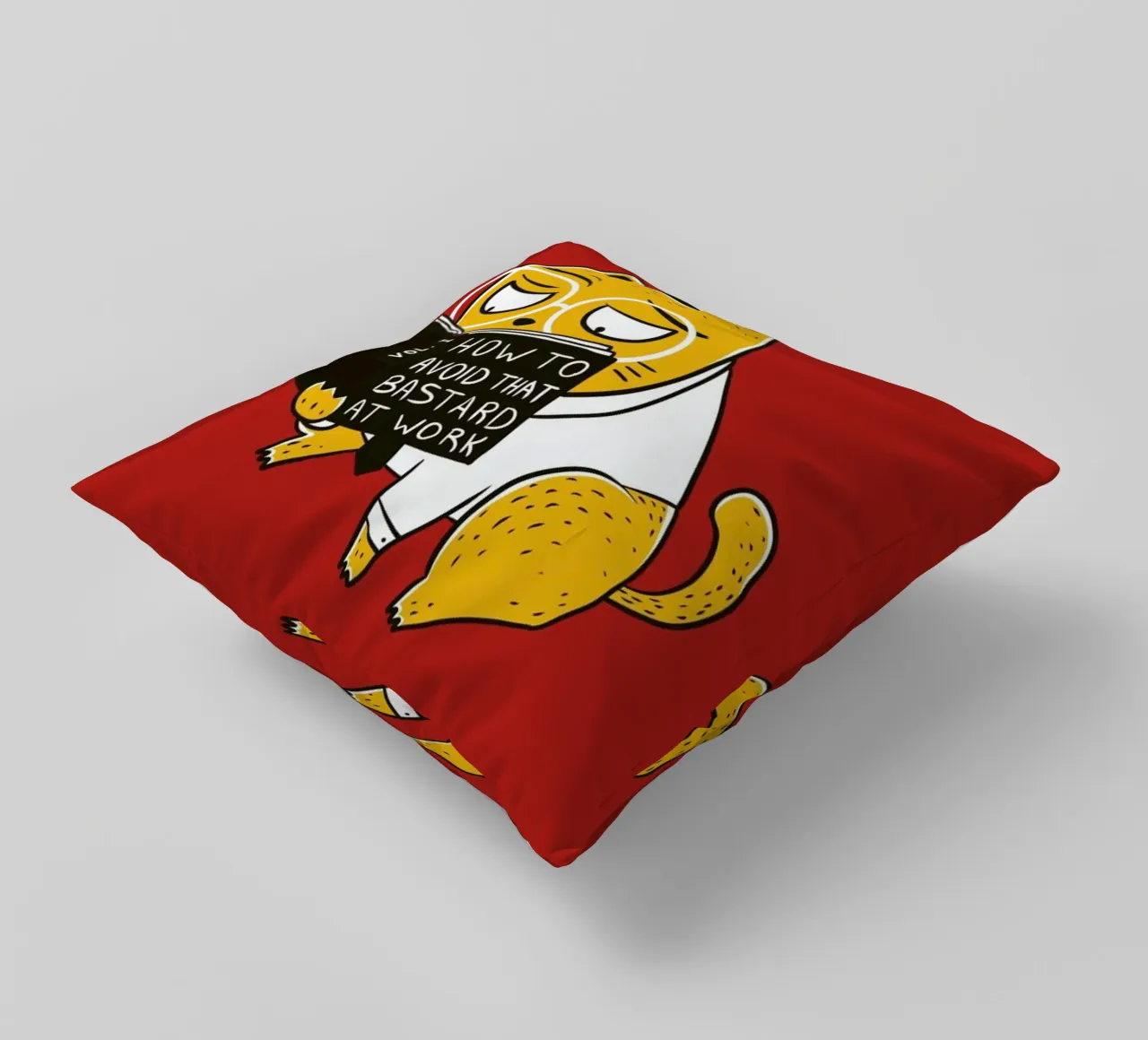 Avoid That Bastard at Work cuscino da Tobe Fonseca