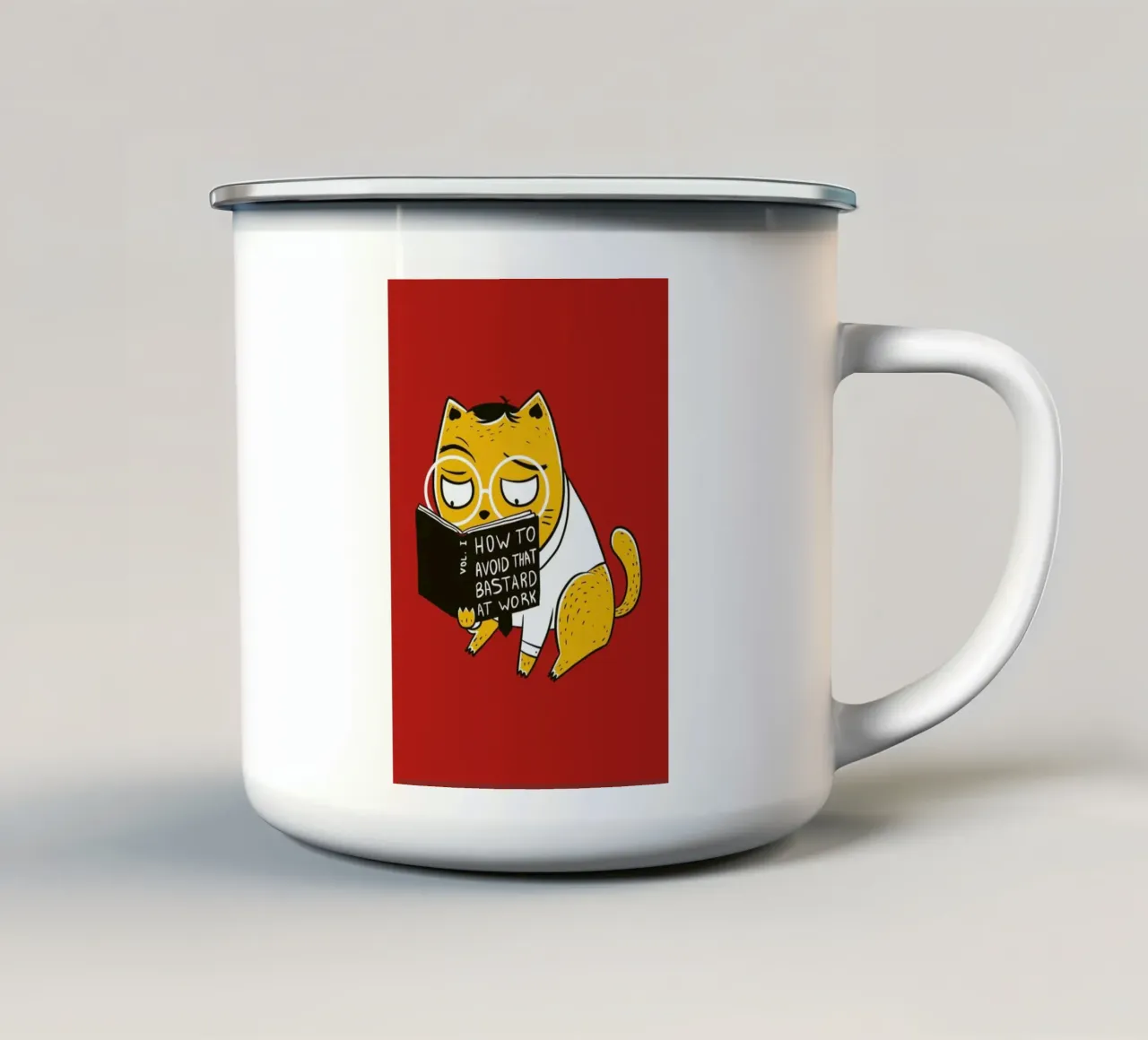 Avoid That Bastard at Work mug en émail de Tobe Fonseca