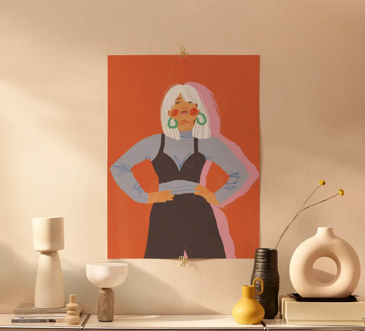 Strength poster con telaio in plastica da GigiRosado