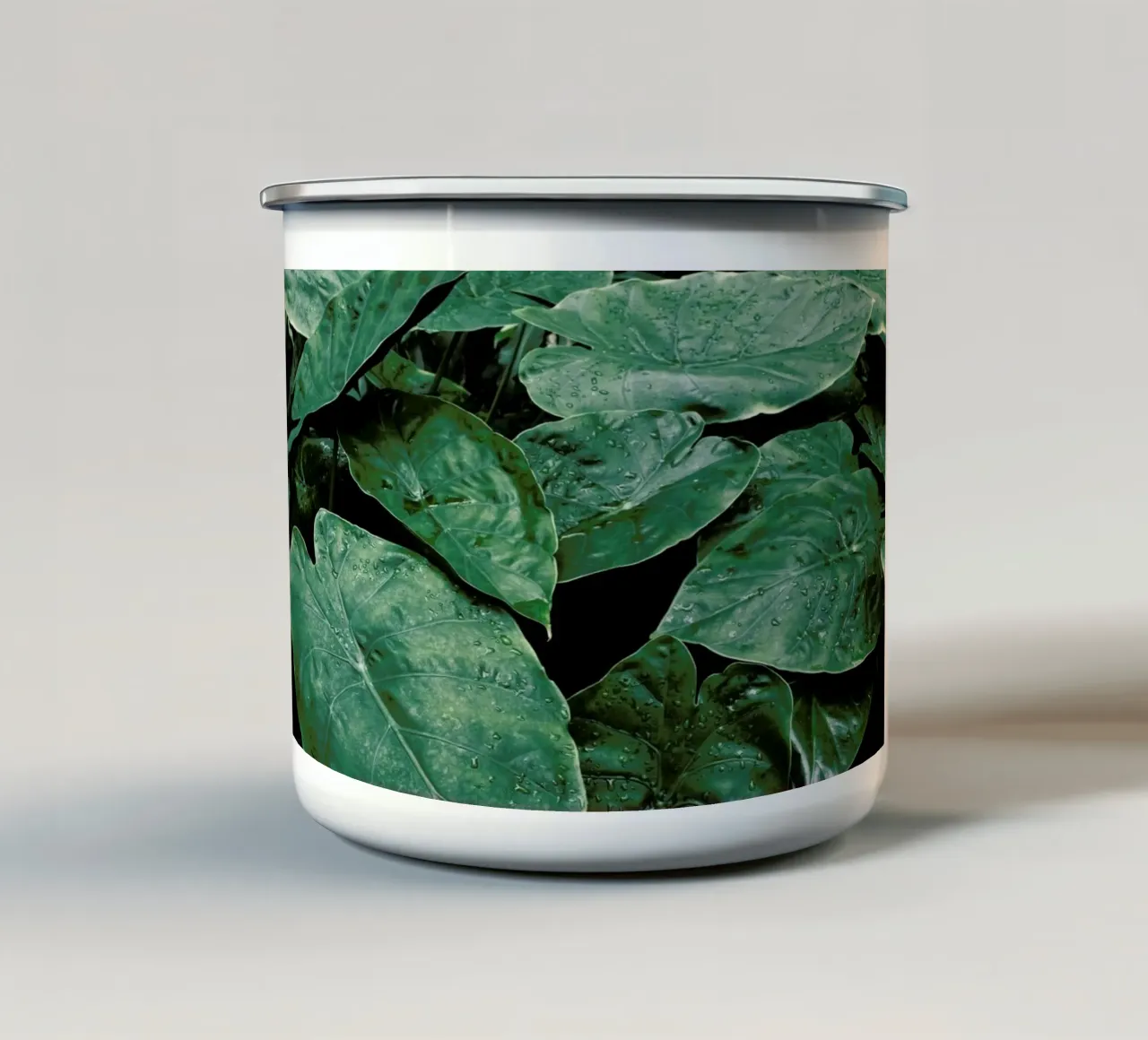 Leaves II tazza in smalto da Elena Veronese