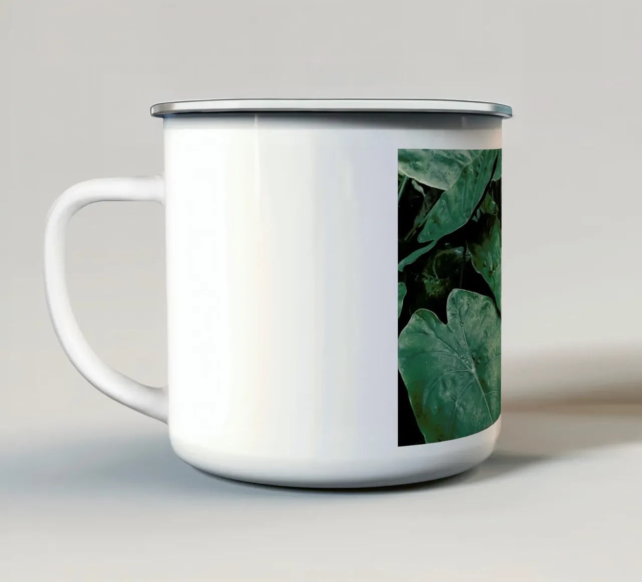 Leaves II tazza in smalto da Elena Veronese