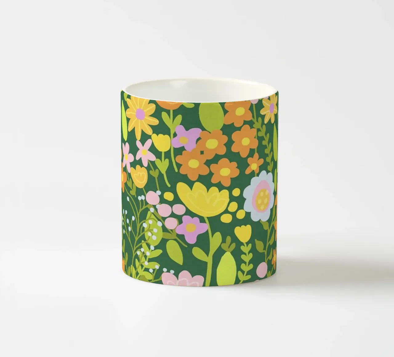 Green floral taza de cerámica de GigiRosado