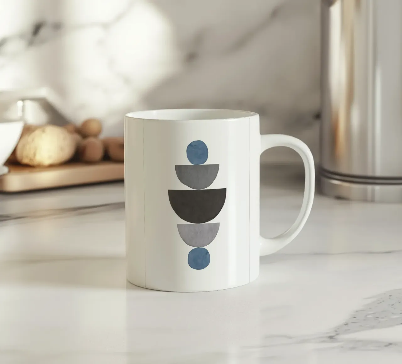 Blu Celeste 01 tazza in ceramica da WijdevenPrints