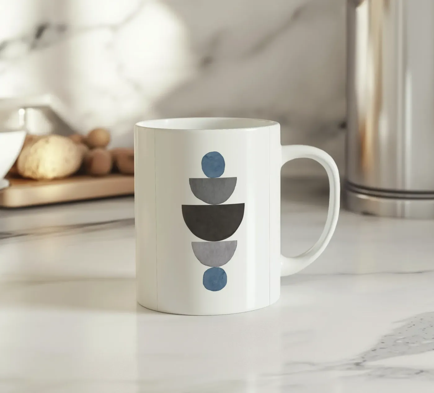 Celestial Blue 01 ceramic mug by WijdevenPrints