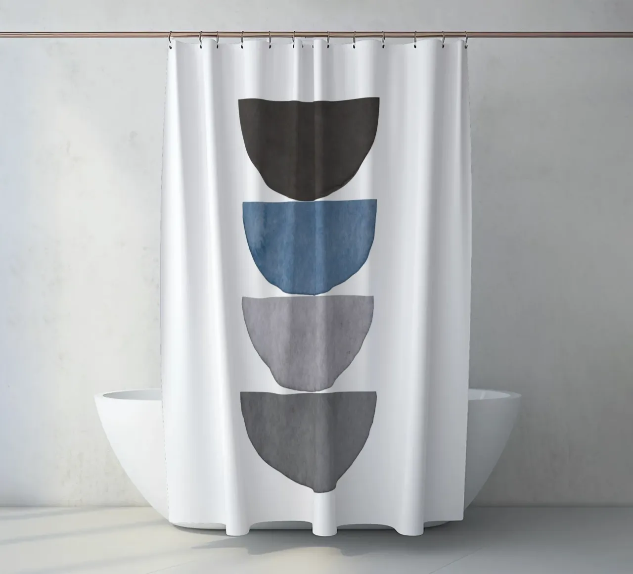 Celestial Blue 02 shower curtain by WijdevenPrints