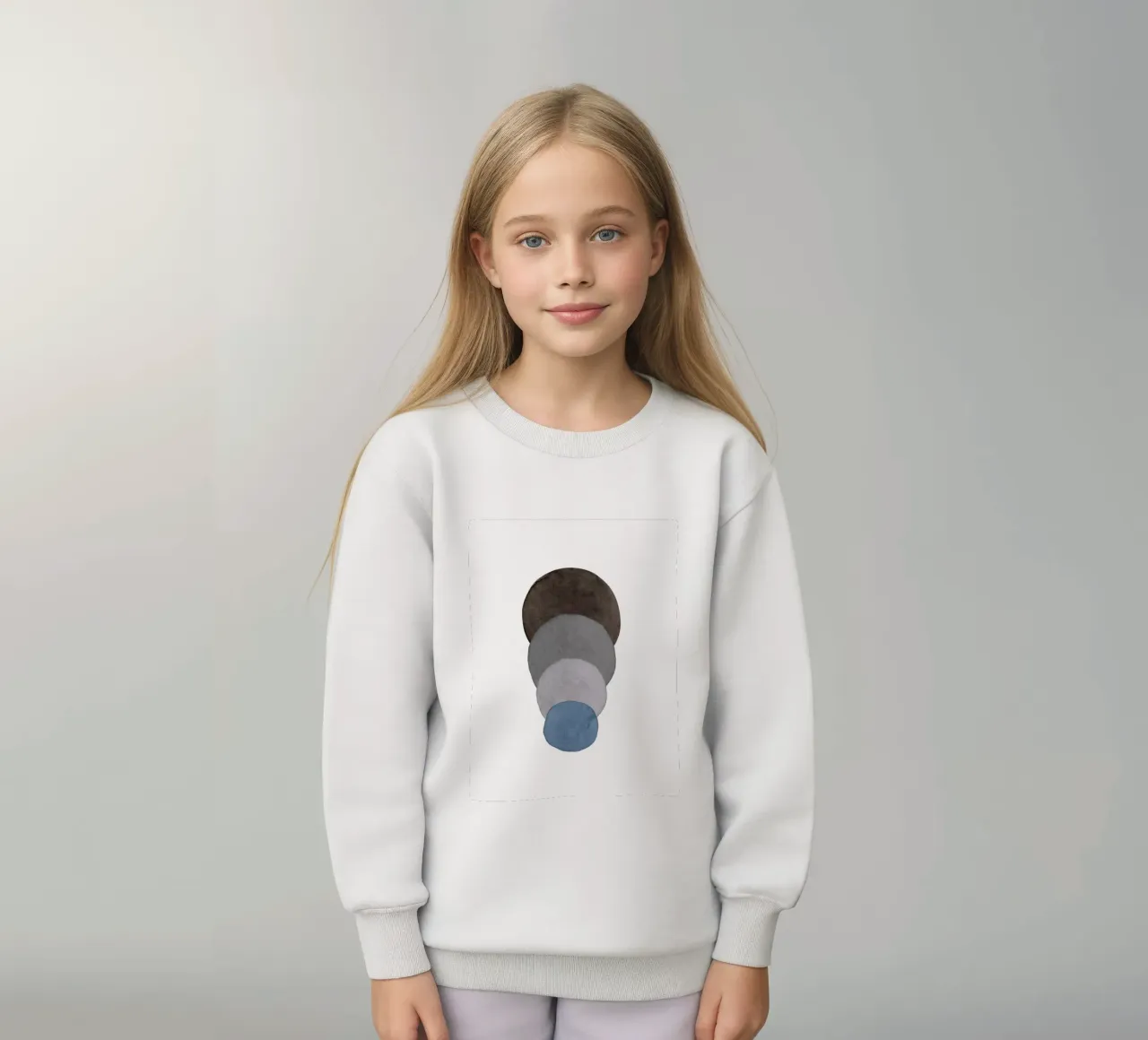 Blu Celeste 03 felpa bambino da WijdevenPrints