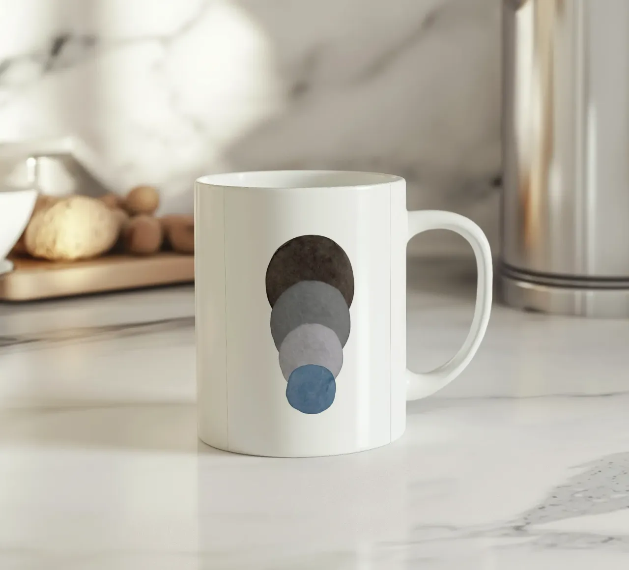 Blu Celeste 03 tazza in ceramica da WijdevenPrints