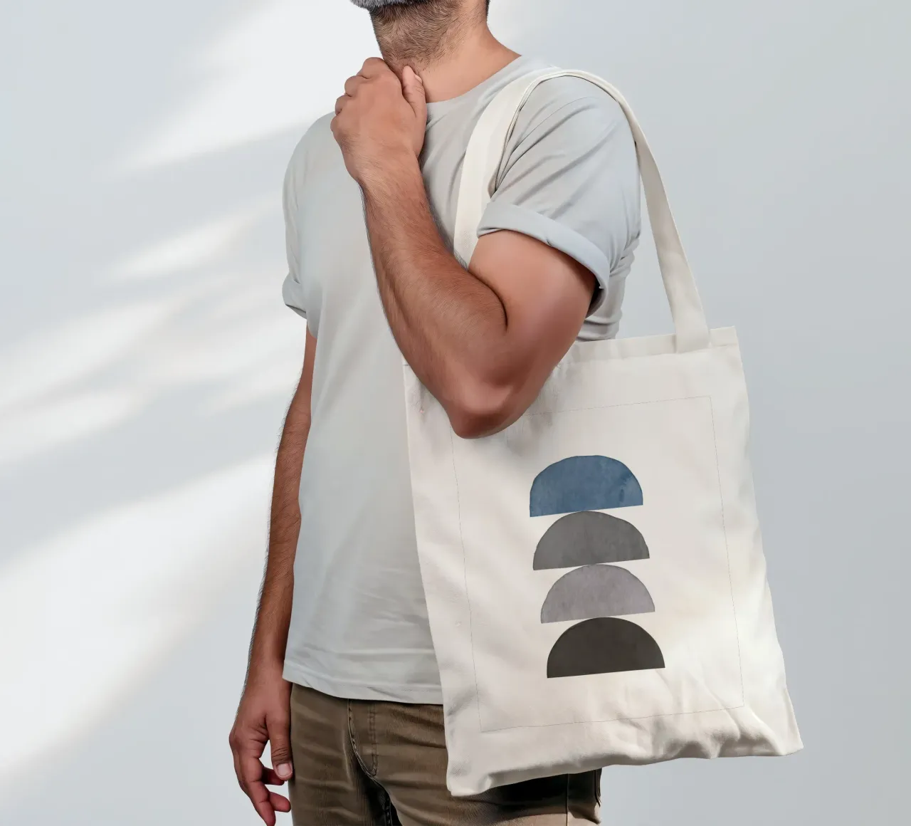 Blu Celeste 04 borsa in juta da WijdevenPrints
